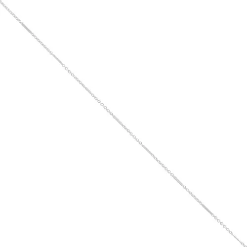 Cadena Forçat Alternate Fancy (1x1) 1.3 mm - Plata 925 x50cm