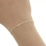 Cadena Forçat Alternate Fancy (1x1) 1.3 mm - Plata 925 x50cm