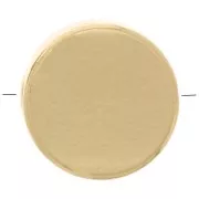 Cuenta plana redonda 8 mm - Dorada 3 micras x1