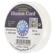 Hilo de nylon invisible 0,40 mm - cordón ilusión - Griffin - Transparente x50m|raw }}