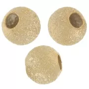 Perlas redondas diamante 4 mm - Chapado en oro x8
