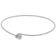 Pulsera con cierre de bola roscada 61x45 mm - Plata x1