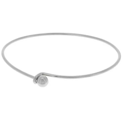 Pulsera con cierre de bola roscada 61x45 mm - Plata x1