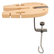 Taco de madera precortado 15x10 cm con mordaza de acero x1