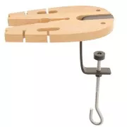 Taco de madera precortado 15x10 cm con mordaza de acero x1