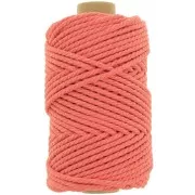 Naranja - Bobine de cordon en coton pour macramé 3 mm - Orange x50m Bobine de cordon en coton pour macramé 3 mm - Orange x50m