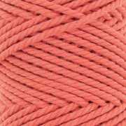 Bobina de cordón de macramé de algodón 3 mm - Naranja x50m