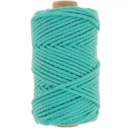 Bobina de Cordón de Macramé de Algodón 3mm - Esmeralda x50m