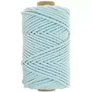 Bobina de cordón de algodón para macramé 3 mm - Celeste x50m