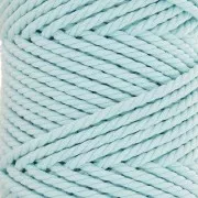 Bobina de cordón de algodón para macramé 3 mm - Celeste x50m