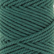 Bobina de Cordón de Macramé de Algodón 3mm - Verde Botella x50m