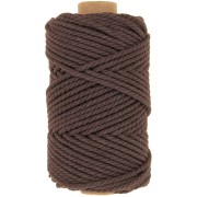 Bobina de Cordón de Algodón Macramé 3mm - Chocolate x50m