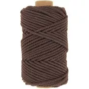 Bobine de cordon en coton pour macramé 3 mm - Chocolat x50m