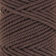 Bobina de Cordón de Algodón Macramé 3mm - Chocolate x50m