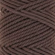 Bobina de Cordón de Algodón Macramé 3mm - Chocolate x50m