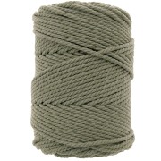 Bobina de cordón de macramé de algodón 3 mm - Verde musgo x100m