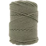 Bobina de cordón de macramé de algodón 3 mm - Verde musgo x100m