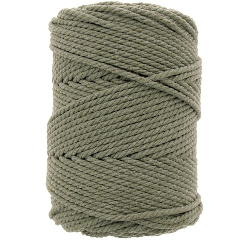 Bobina de cordón de macramé de algodón 3 mm - Verde musgo x100m