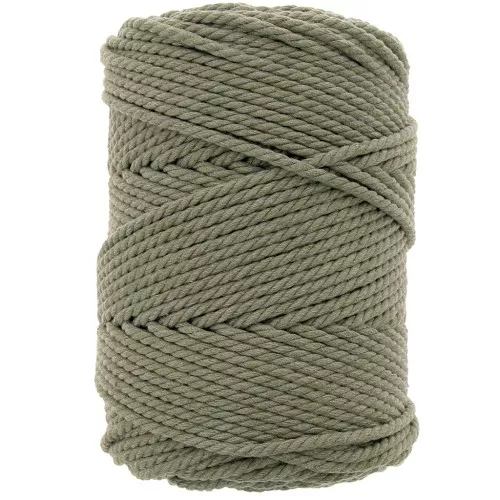 Bobina de cordón de macramé de algodón 3 mm - Verde musgo x100m