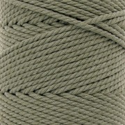 Bobina de cordón de macramé de algodón 3 mm - Verde musgo x100m