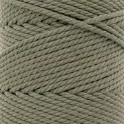 Bobina de cordón de macramé de algodón 3 mm - Verde musgo x100m