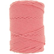 Bobina de Cordón de Macramé de Algodón 3mm - Rosa Caramelo x100m