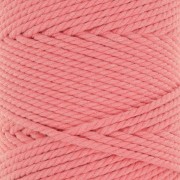 Bobina de Cordón de Macramé de Algodón 3mm - Rosa Caramelo x100m
