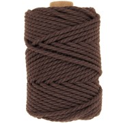 Bobina de cordón de algodón macramé de 5 mm - Chocolate x50m