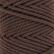 Bobina de cordón de algodón macramé de 5 mm - Chocolate x50m