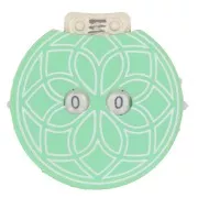 Contador de hileras manual Clicky 4 cm - Knitpro - Verde Claro - Blancox1