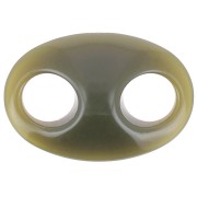 Eslabón acrílico para granos de café 32x23 mm - Caqui x1