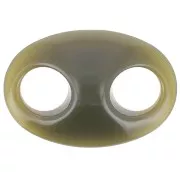 Eslabón acrílico para granos de café 32x23 mm - Caqui x1