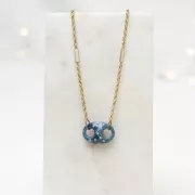 Eslabón acrílico para granos de café 32x23 mm - Caqui x1