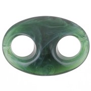 Grano de café acrílico Eslabón 32x23 mm - Verde abeto jaspeado x1|raw }}