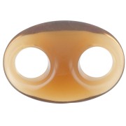 Eslabón acrílico en forma de grano de café 32x23 mm - Coñac transparente x1|raw }}