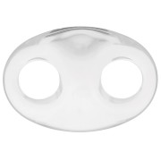 Eslabón acrílico en forma de grano de café 32x23 mm - Transparente x1|raw }}