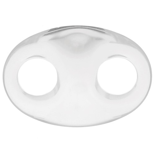 Eslabón acrílico en forma de grano de café 32x23 mm - Transparente x1