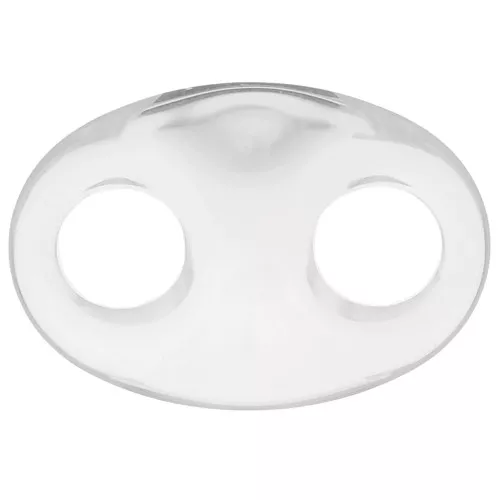 Eslabón acrílico en forma de grano de café 32x23 mm - Transparente x1