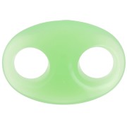 Eslabón acrílico de grano de café 32x23 mm - Menta x1