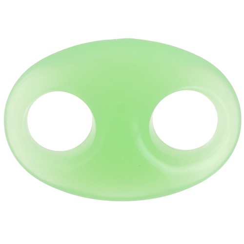 Eslabón acrílico de grano de café 32x23 mm - Menta x1