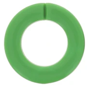 Eslabón acrílico redondo plano 31,5 mm - Verde x1