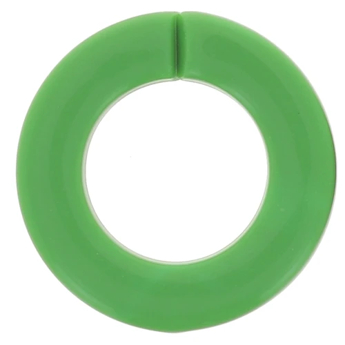 Eslabón acrílico redondo plano 31,5 mm - Verde x1