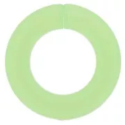 Eslabón redondo plano de acrílico transparente 31,5 mm - Menta x1