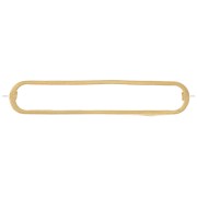 Entrepieza rectangular redondeado 29x6 mm - Dorado x1|raw }}