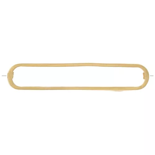 Entrepieza rectangular redondeado 29x6 mm - Dorado x1