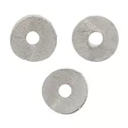 Heishi Perlas Onduladas Efecto Cepillado 4x0.8mm - Plata x5g aprox. 65 piezas