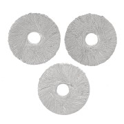 Redondeles Heishi efecto cepillado 6x0,8 mm - Plata x5g aprox. 30 unid.|raw }}