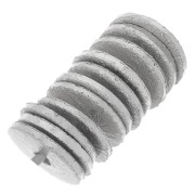 Redondeles Heishi efecto cepillado 6x0,8 mm - Plata x5g aprox. 30 unid.