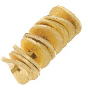 Heishi cuentas onduladas efecto cepillado 6x0.8mm - Dorado x5g aprox. 30 piezas