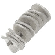 Heishi Cuenta Redonda Ondulada Efecto Cepillado 6x0.8mm - Plata x5g aprox. 30 unid.